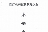 医疗机构依法依规执业承诺书