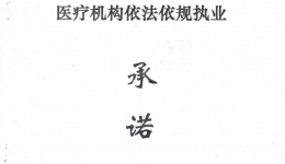 医疗机构依法依规执业承诺书
