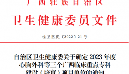 喜报！我院泌尿外科获广西临床重点专科建设项目