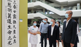 市卫健委党组书记、主任林卫一行到我院参观柳州市国际护士节书画摄影展